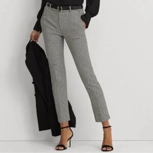 NWT Ann Taylor The Petite Slim Ankle Pant In Houndstooth 2